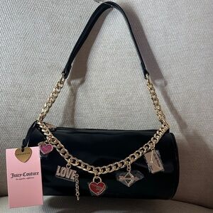 Juicy Couture Black Bag with Gold Chain and Accents